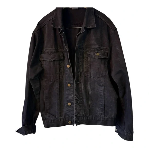 Vintage Jordache Black Denim Jacket | 80s–90s Trucker - Picture 5 of 5